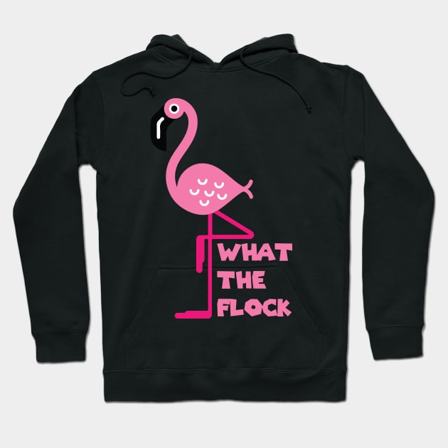 What the flock - Flamingo Hoodie by Imutobi